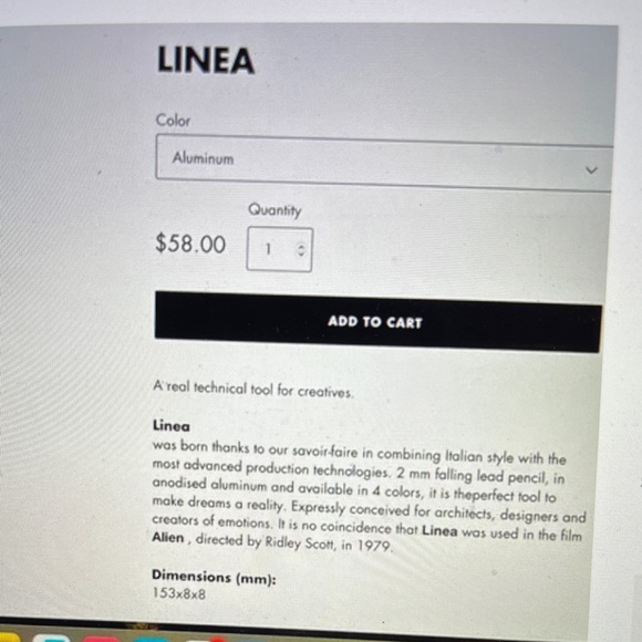 Parafernalia Linea aluminum pen and lead pencil - Picture 4 of 4